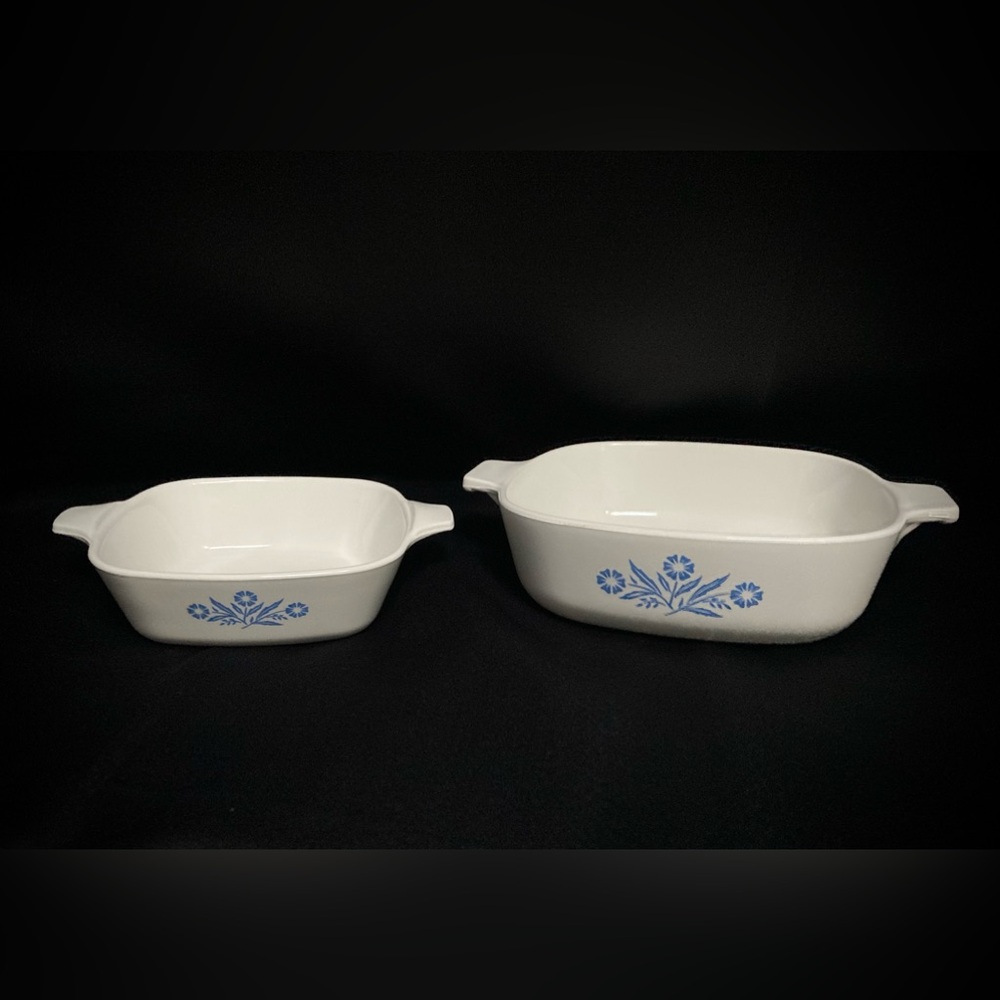 Cornflower Corning Ware White Blue Baking Dish - Picture 3 of 11